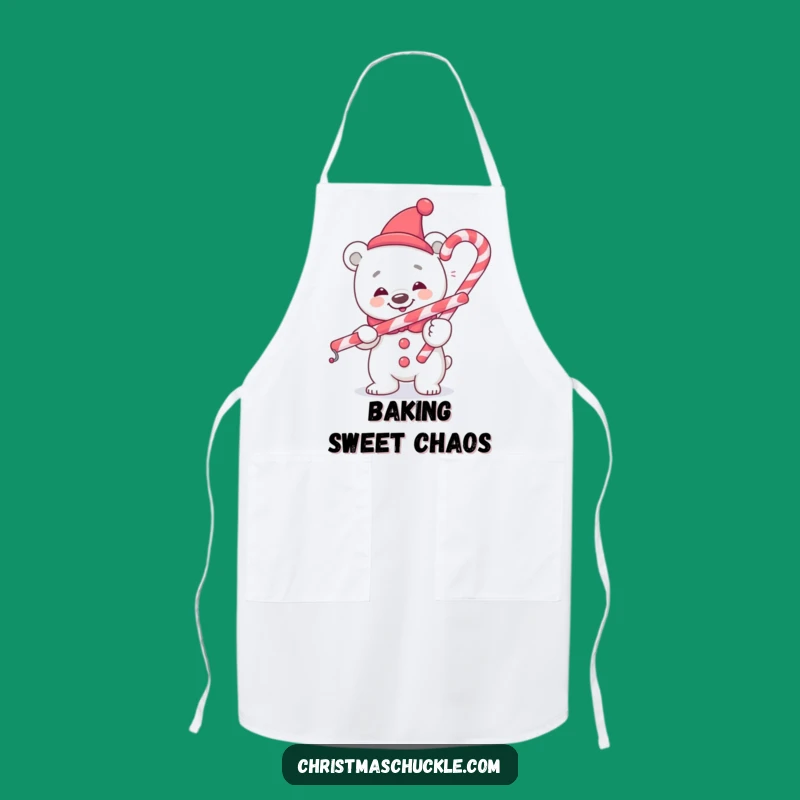 Funny Polar Bear Clown Apron, Balancing Act Chef Wear, Humorous Gift