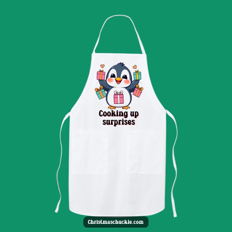 Funny Penguin Juggling Apron: Cook with Cheer and Present Perfection