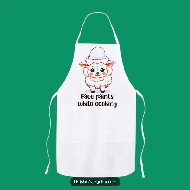 Funny Sheep Clown Apron: Cook with Cute Winter Comedy