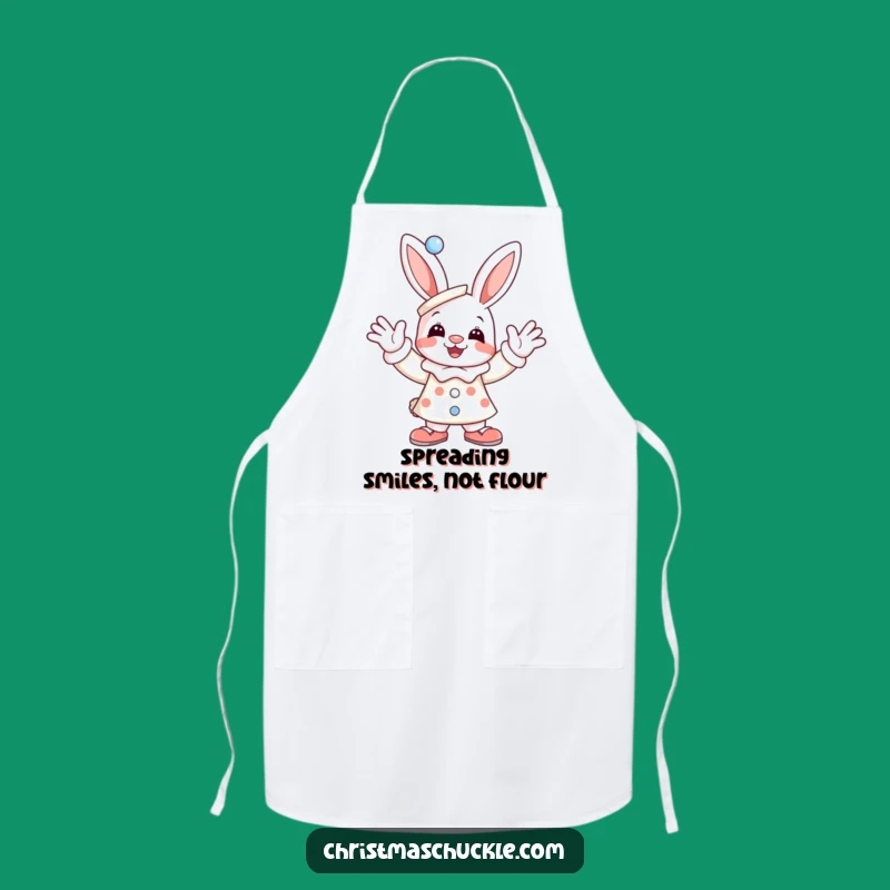 Funny Bunny Clown Apron: Cheerful Chef, Kitchen Fun & Humorous Gift!