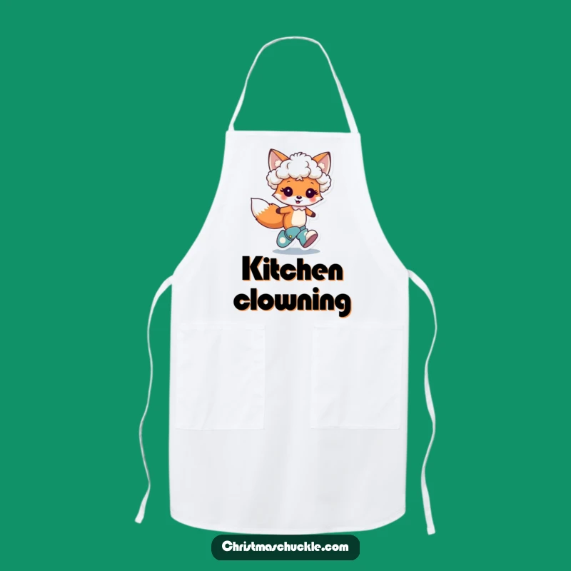 Funny Fox Clown Apron - Hilarious Cooking Character for Kitchen Fun