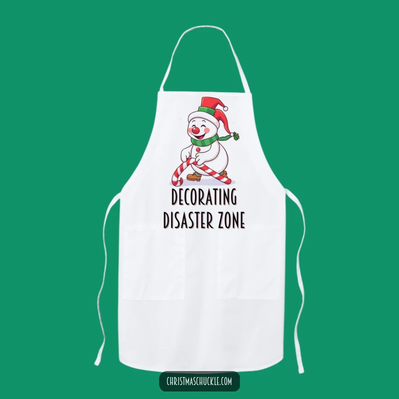 Funny Snowman Clown Apron: Festive Top Hat Mishap, Hilarious Kitchen Gift for Cooks