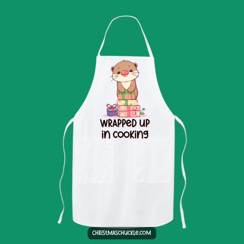 Funny Otter Clown Presents Apron - Hilarious Kitchen Fun Gift