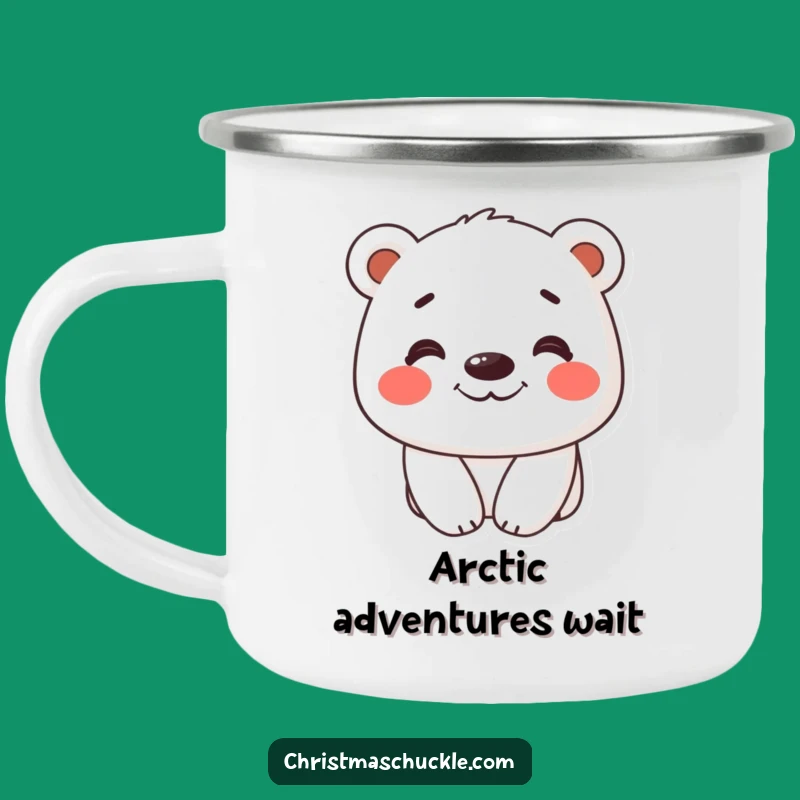 Funny Polar Bear Camping Mug: Outdoor Adventures With This Cheerful Funny Gift!