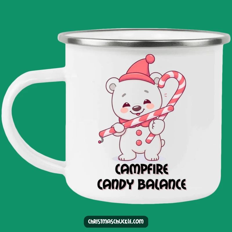 Adventure Polar Bear Clown Camping Mug, Funny Balancing Act Outdoors Gift