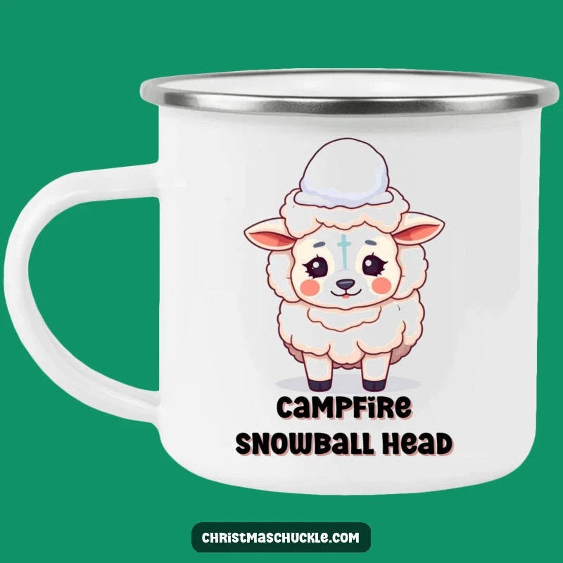 Durable Funny Sheep Clown Camping Mug: Sip Winter Laughs Outdoors
