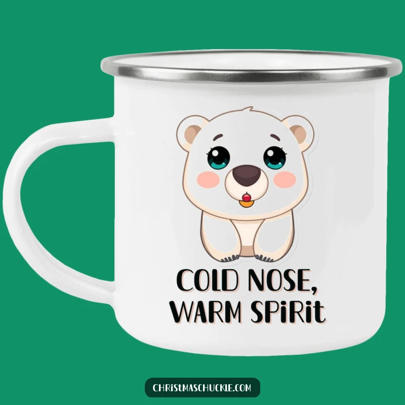 Funny Polar Bear Clown Nose Camping Mug: Your Adventure Buddy for Laughs