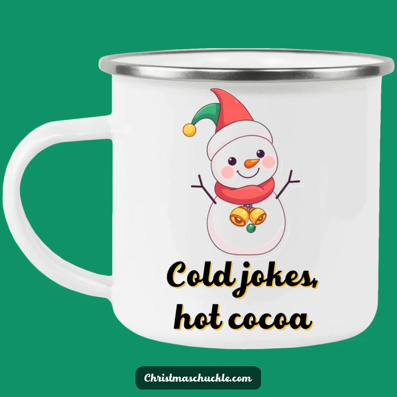 Funny Jester Snowman Camping Mug: Campfire Laughs & Hot Drinks