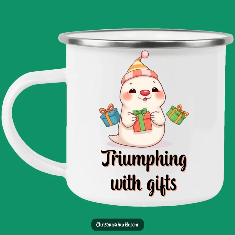 Funny Seal Clown Camping Mug: Hilarious Juggling Presents for Outdoor Fun