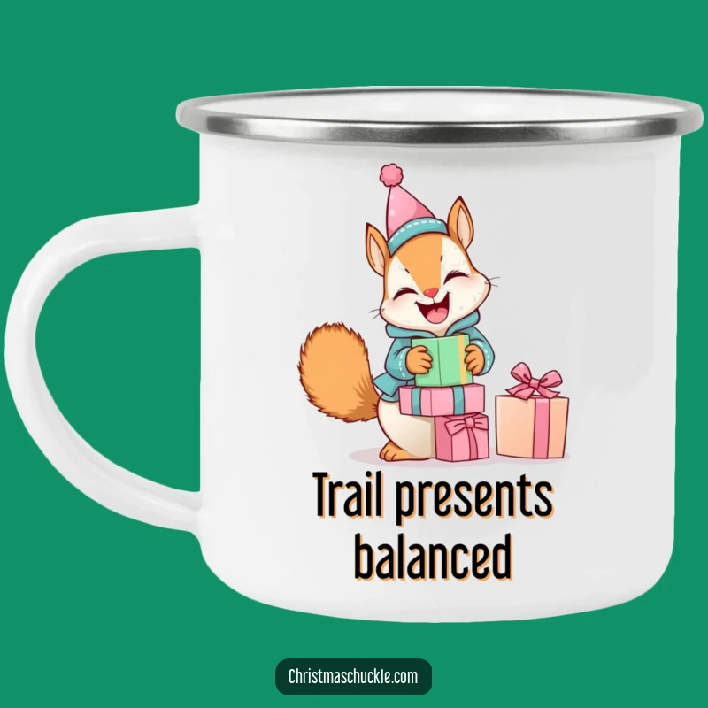 Funny Squirrel Clown Camping Mug: Giggling Present Balancer - Outdoor Gift