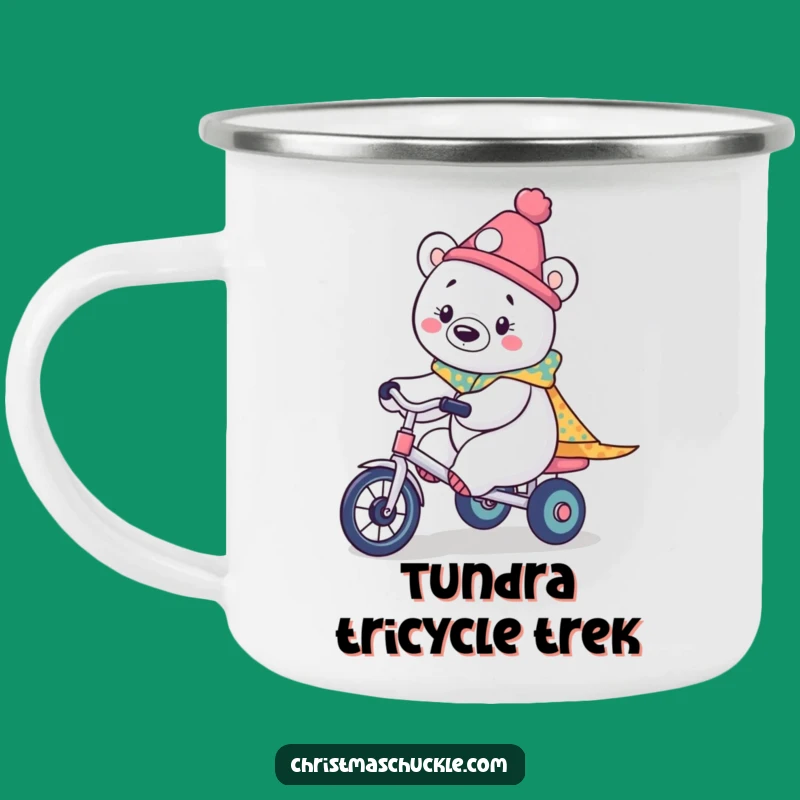 Durable Funny Kawaii Polar Bear Clown Camping Mug: Sip Arctic Fun Outdoors