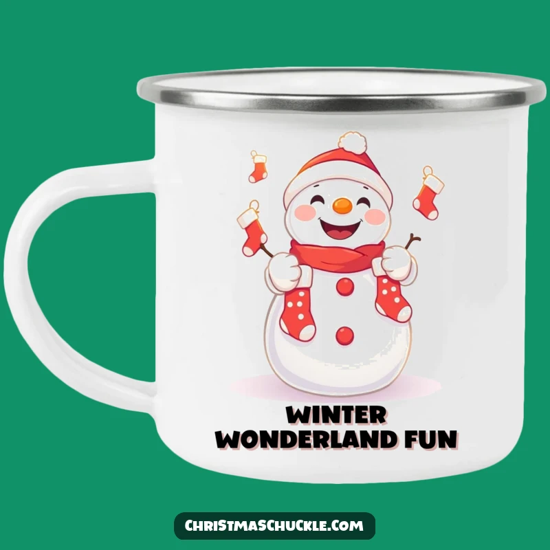 Funny Kawaii Snowman Camping Mug - Durable & Hilarious for Winter Adventures