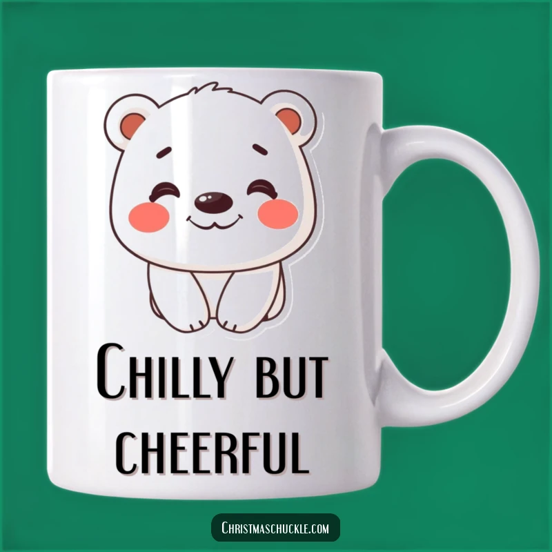 Funny Polar Bear Mug: Cheerful Character With Grin - Perfect Funny Gift!