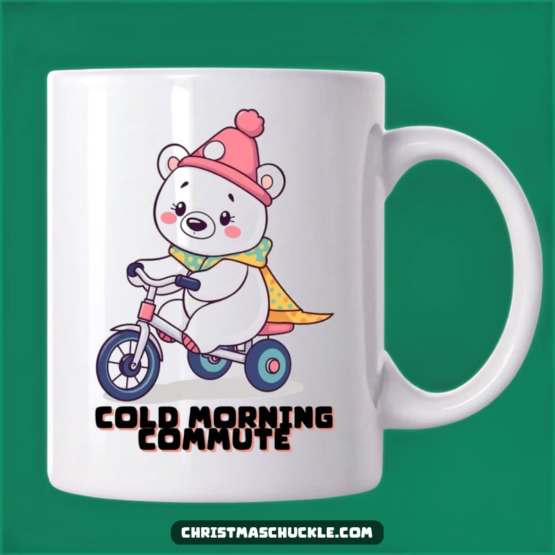 Funny Kawaii Polar Bear Clown Mug: Adorable Gift for Arctic Humor Lovers