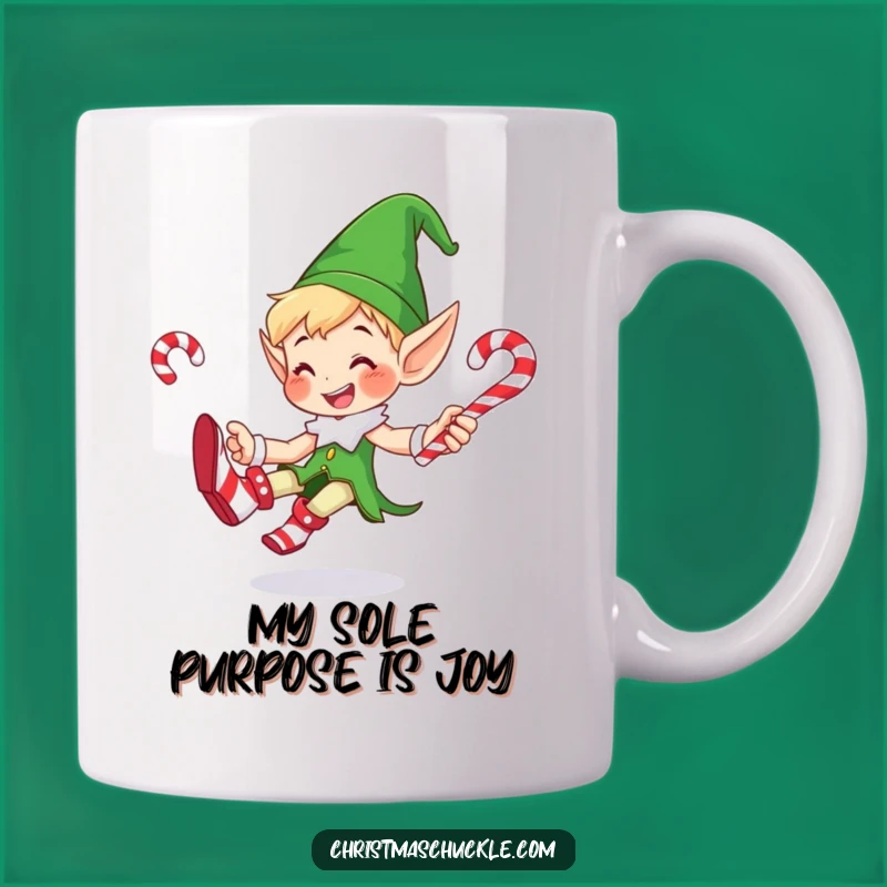 Funny Elf Juggling Candy Canes Mug: A Hilarious Christmas Gift for a Jolly Friend!