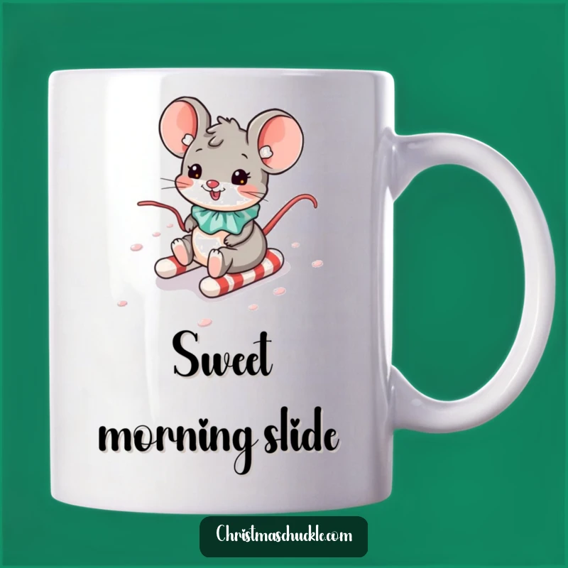 Funny Mouse Clown Candy Cane Mug: Hilarious Winter Gift for Sweet Fun