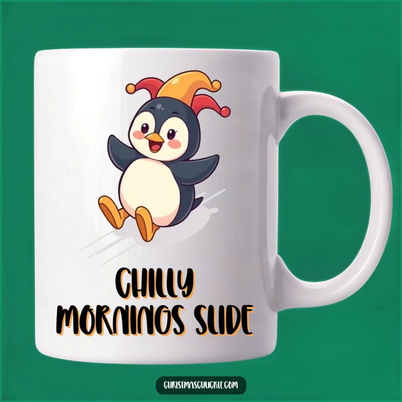 Funny Penguin Clown Mug: Slide into Your Day with Festive Cheer, Perfect Winter Funny Gift