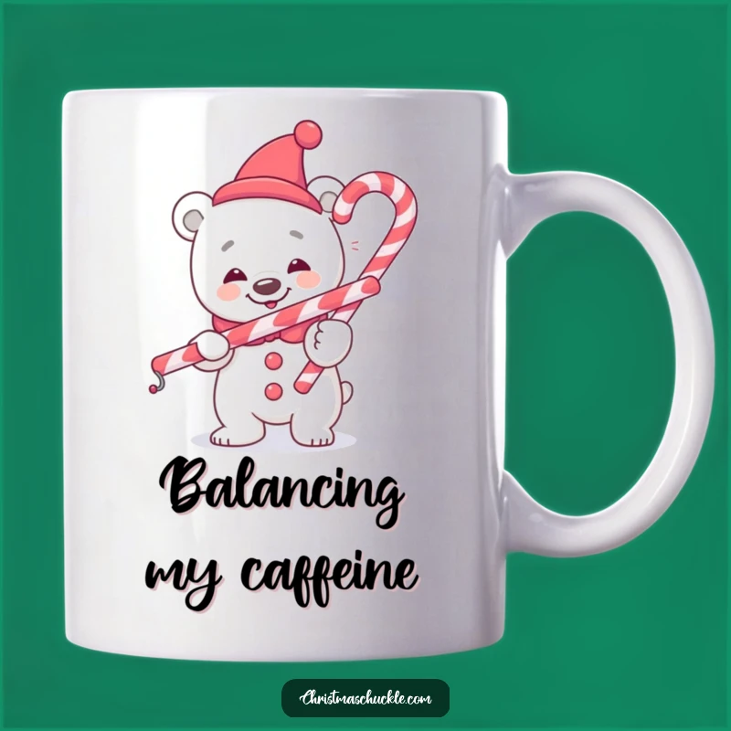 Funny Polar Bear Clown Mug, Balancing Act Cheer, Perfect Silly Gift