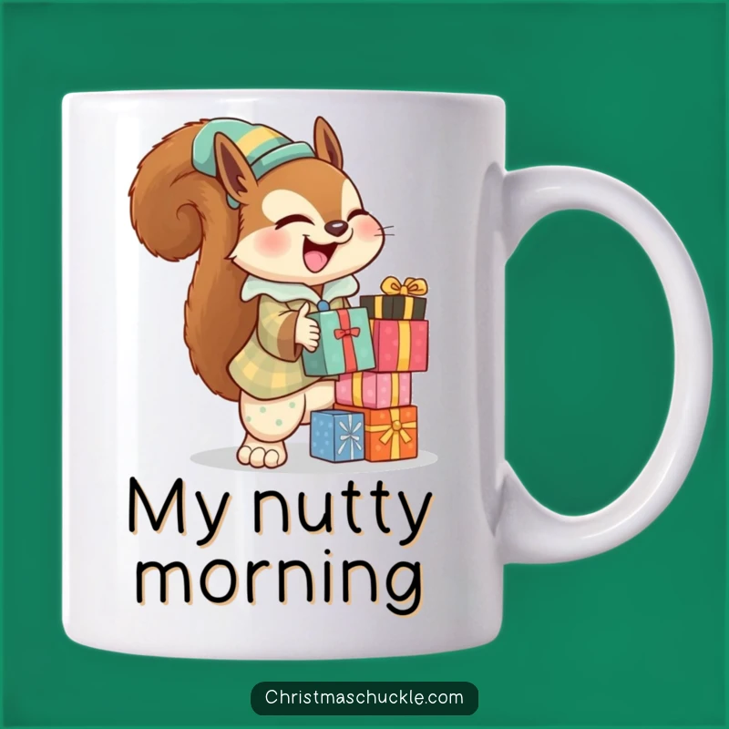 Funny Squirrel Clown Mug: Juggling Joy for Your Morning Coffee, Perfect Festive Funny Gift
