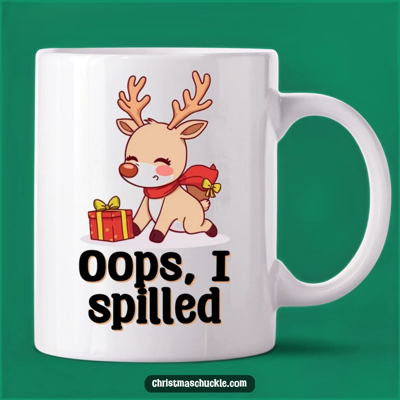 Funny Tripping Reindeer Mug: A Hilarious Christmas Mishap Gift