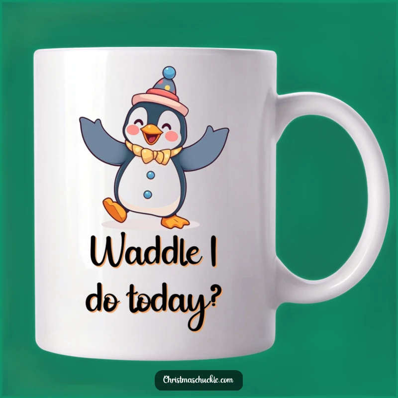 Funny Penguin Clown Mug: Hilarious Gift for Animal Lovers Doing a Silly Dance