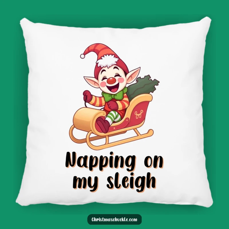 Comfy Elf Clown Pillow, Joyful Sleigh Ride Comfort, Cozy Gift