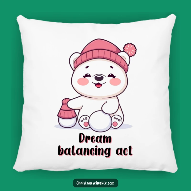 Funny Polar Bear Accent Pillow - Cozy and Hilarious Home Decor