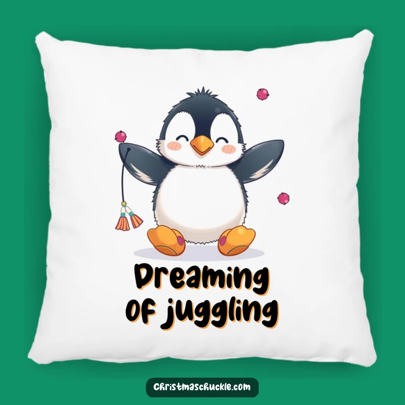 Funny Penguin Juggling Pillow - Clown Circus Cushion, Hilarious Home Decor Funny Gift