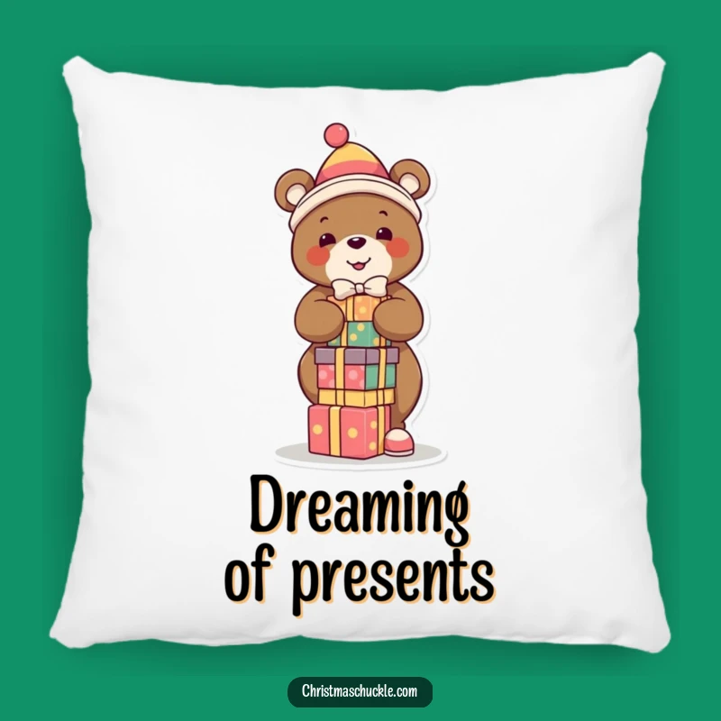 Funny Bear Clown Pillow: Huggable Comfort with Festive Balance