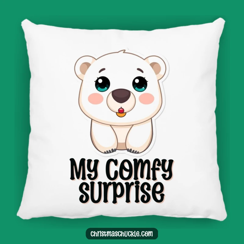 Funny Polar Bear Clown Nose Pillow: Cozy Comfort with a Comical Twist
