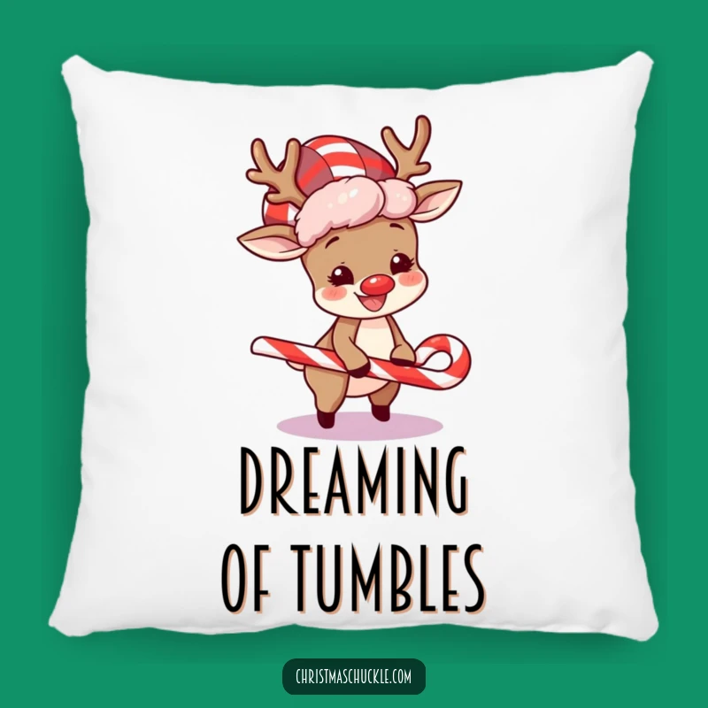 Funny Reindeer Pillow: Comfy Holiday Chaos with a Clown Character