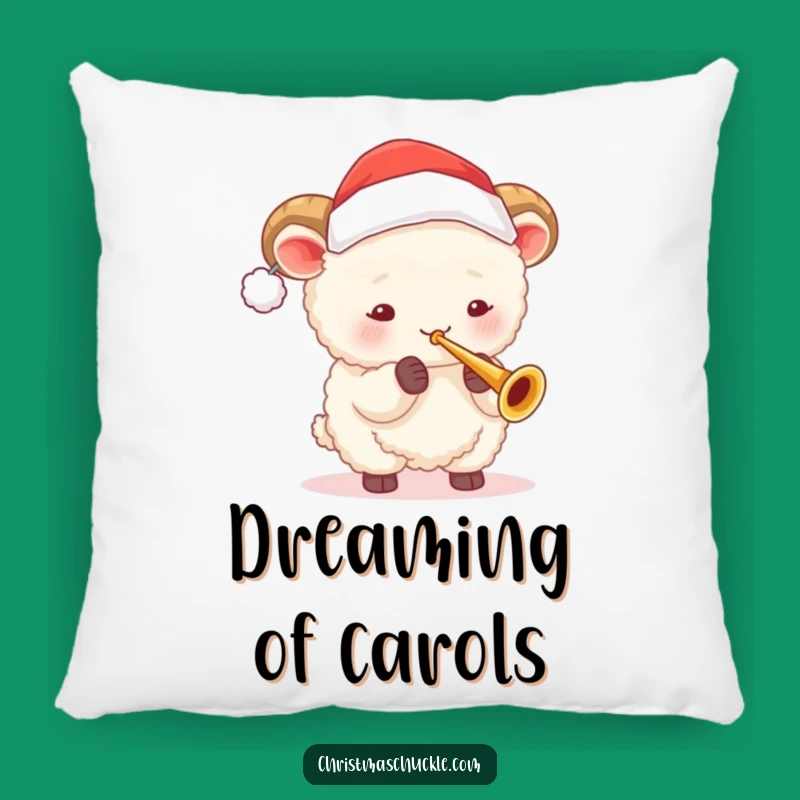 Funny Sheep Santa Trumpet Pillow: Cozy Comfort with a Festive Beat