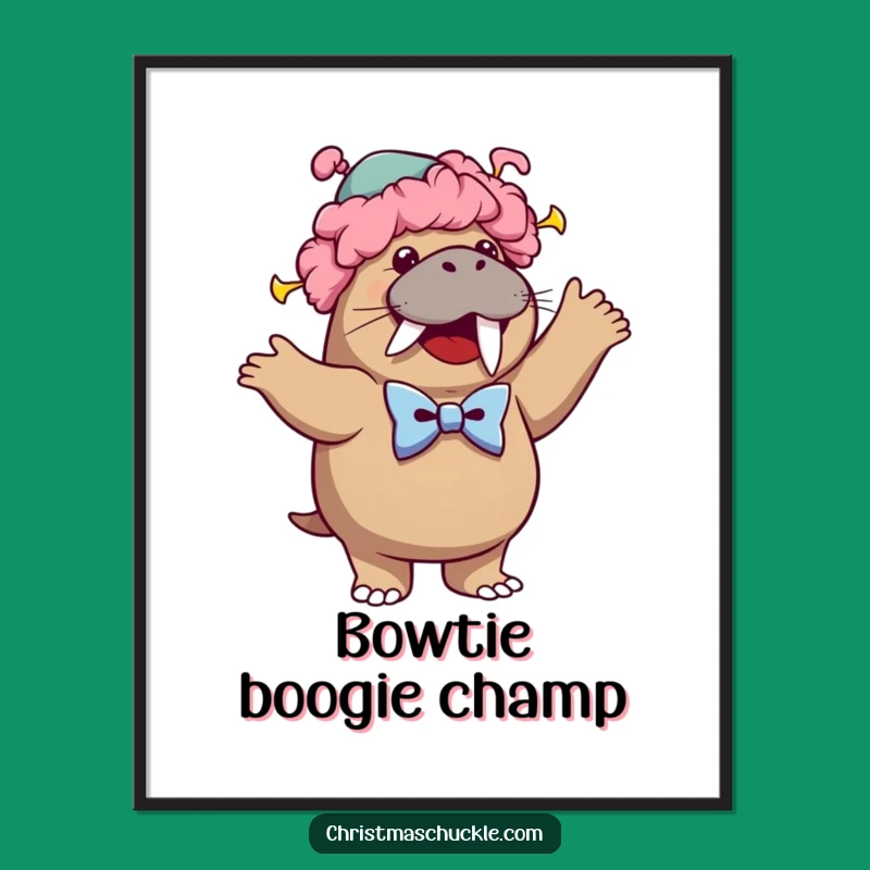 Funny Walrus Clown Digital Print: Instant Arctic Dance Party Vibes