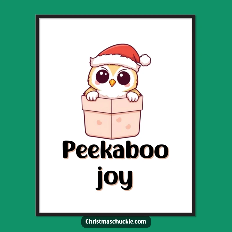 Funny Kawaii Owl Santa Digital Art - Instant Holiday Cheer Download