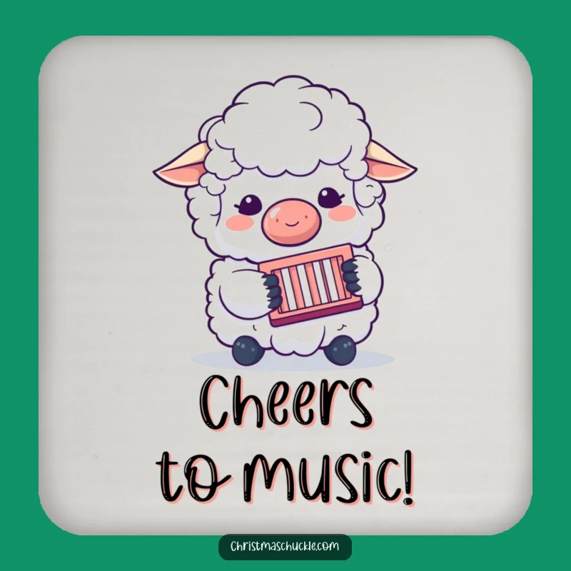 Funny Sheep Clown Coasters: Protect Surfaces with Musical Whimsy