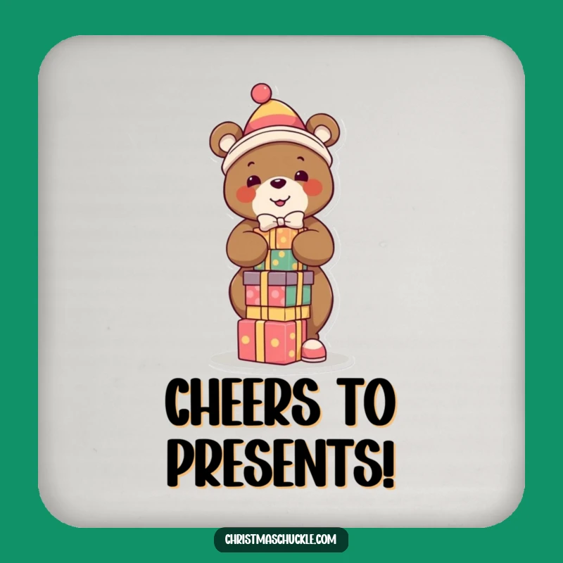 Funny Bear Clown Coasters: Protect Surfaces with Festive Balance