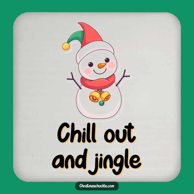 Funny Jester Snowman Coaster: Protect Surfaces with Humor