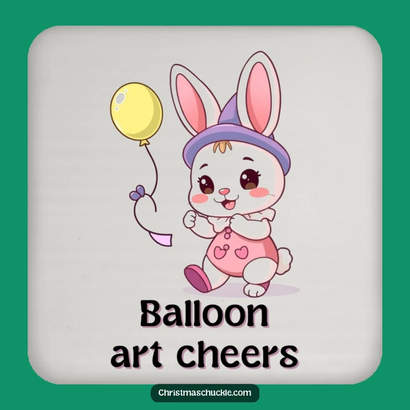 Funny Bunny Clown Coasters: Hilarious Set, Perfect Funny Gift for Party Hosts