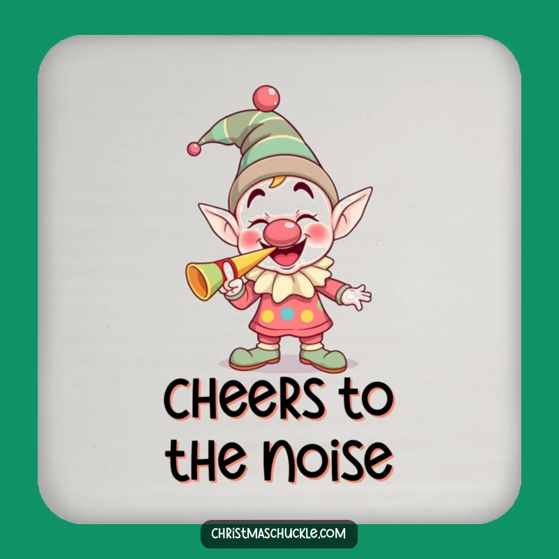 Funny Elf Clown Coaster: Giggling Horn Fun, Hilarious Housewarming Party Gift