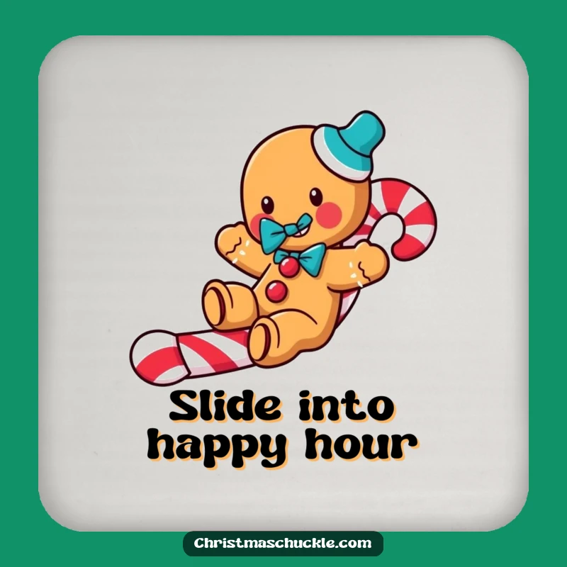 Funny Gingerbread Clown Coaster: Protect Surfaces with Festive Humor