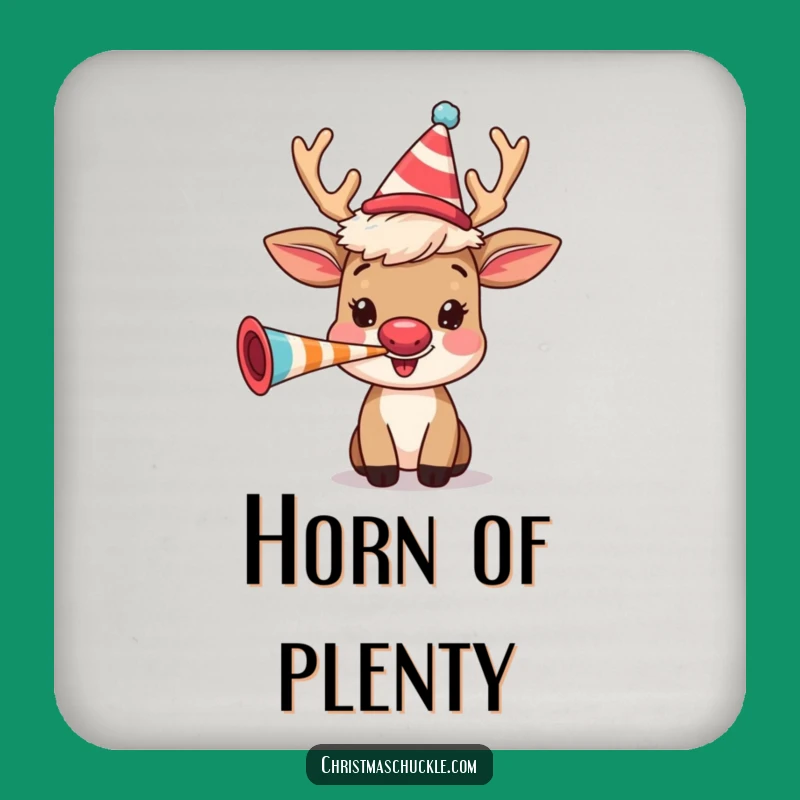 Funny Reindeer Party Coasters: Festive Clown Wig Characters for Humorous Protection