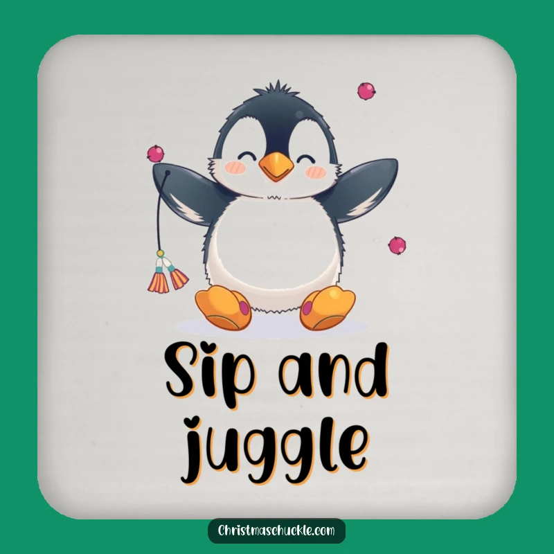 Funny Penguin Juggling Coaster - Clown Circus Protector, Perfect Funny Gift for Tables