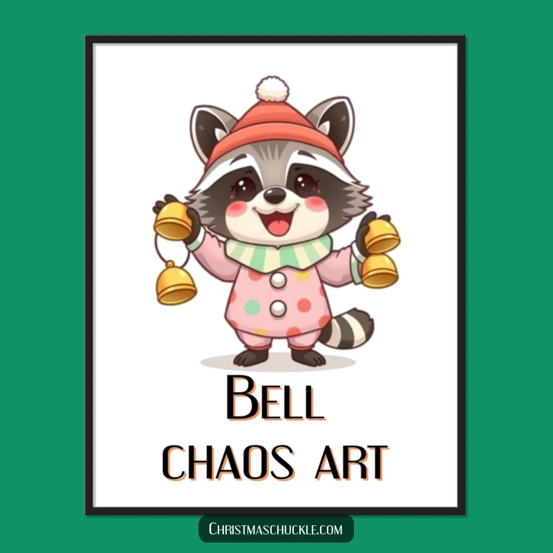 Funny Raccoon Clown Poster: Hilarious Holiday Art, Perfect Gift