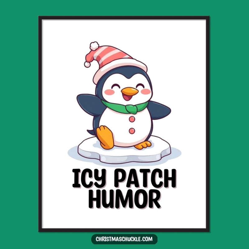 Funny Penguin Clown Poster - Whimsical Wall Art for a Good Laugh