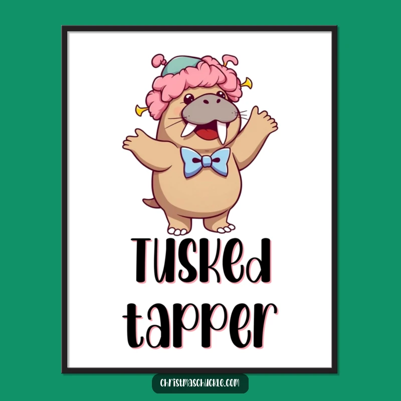 Funny Walrus Clown Poster: Bring Arctic Dance Party Vibes Home