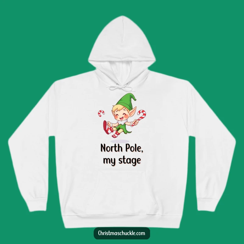 Funny Elf Juggling Hoodie: Warm & Hilarious Christmas Apparel for Ultimate Comfort!