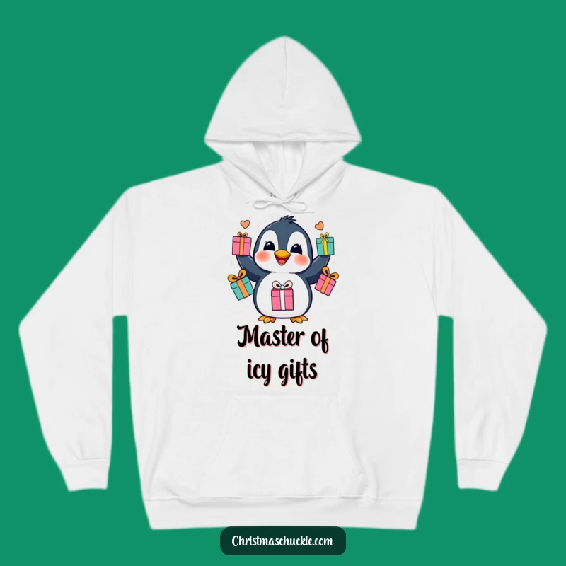 Funny Penguin Juggling Hoodie: Cozy Up with Festive Fun