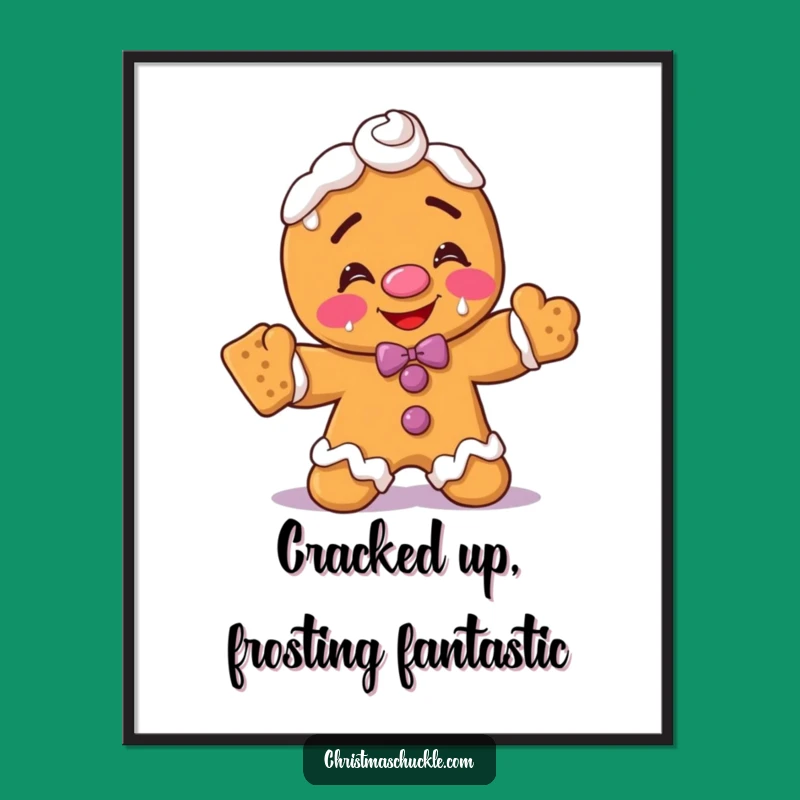 Funny Free Printable Wall Art: Gingerbread Clown Chaos - Hilarious Downloadable Decor