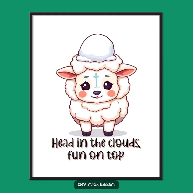 Funny Free Printable Sheep Clown Wall Art - Downloadable Whimsical Decor!