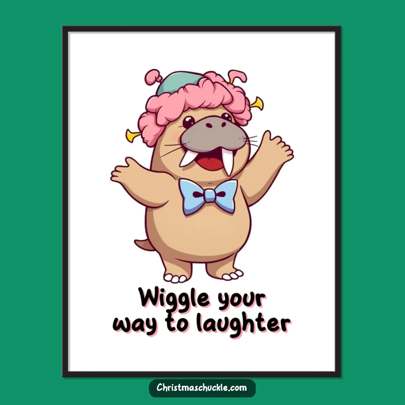 Funny Free Printable Walrus Clown Wall Art - Downloadable Jiving Decor!